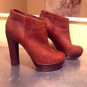 Aldo Brown Leather Ankle Boots